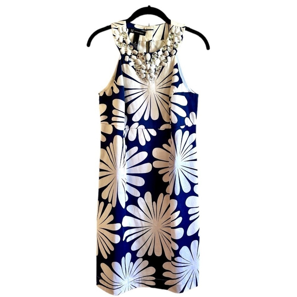 INC INTERNATIONAL CONCEPTS, WOMENS, EMBELLISHED, JEWELED NECK DRESS. SIZE 8
